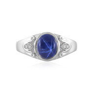 Blauer Stern-Saphir-Silberring