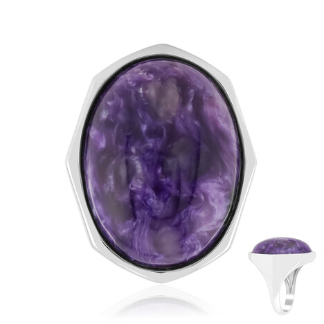 Zilveren ring met een Charoite
