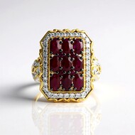 Burmese Ruby Silver Ring (Gems en Vogue)
