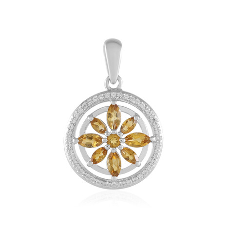 Citrine Silver Pendant