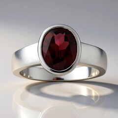 Anello in argento con Rodolite della Rift Valley (Pallanova)