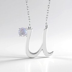 Collana in argento con Pietra di Luna Arcobaleno