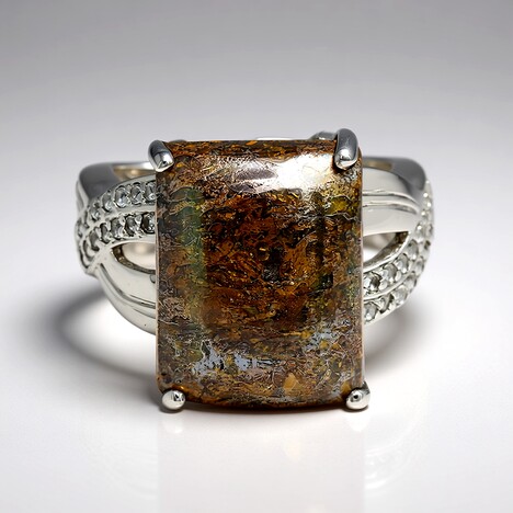 Anello in argento con Quarzo Dinosauro