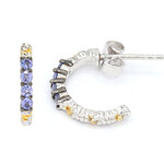 Boucles d'oreilles en argent et Tanzanite (Gems en Vogue)