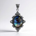 Colgante en plata con Cuarzo blanco (Art of Nature)