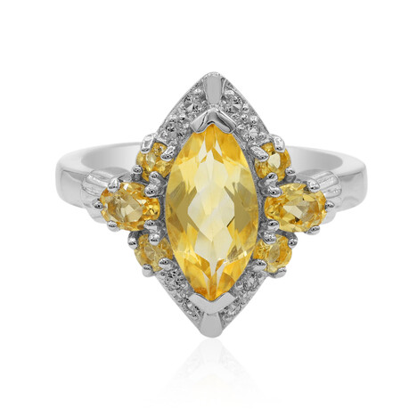 Bague en argent et Citrine