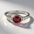 Anello in argento con Rubino del Madagascar