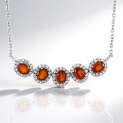 Collana in argento con Cianite Arancione