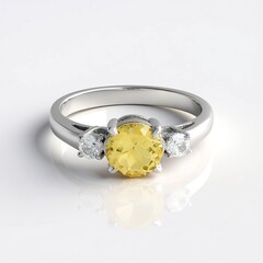 Anello in argento con Berillo Giallo