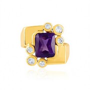 Sibirischer Amethyst-Silberring (de Melo Essence)