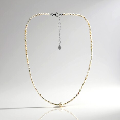 Collana in argento con Perla Akoya (TPC)