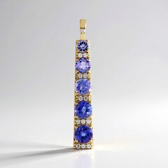 Ciondolo in oro con Tanzanite (non riscaldata)
