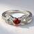 Anello in argento con Granato Malaya