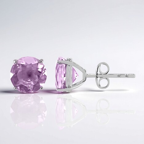 Orecchini in argento con Fluorite Viola
