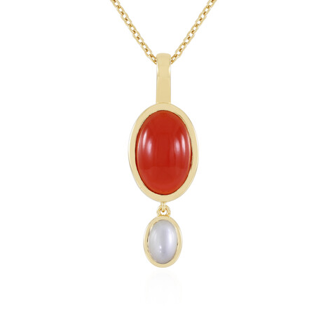 Collana in argento con Corniola (KM by Juwelo)