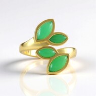Anillo en plata con Crisoprasa (KM by Juwelo)