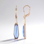 Orecchini in argento con Calcedonio Blu (KM by Juwelo)