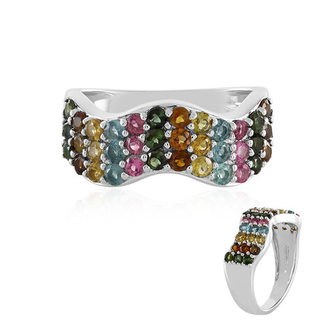 Zilveren ring met Gele Toermalijnen