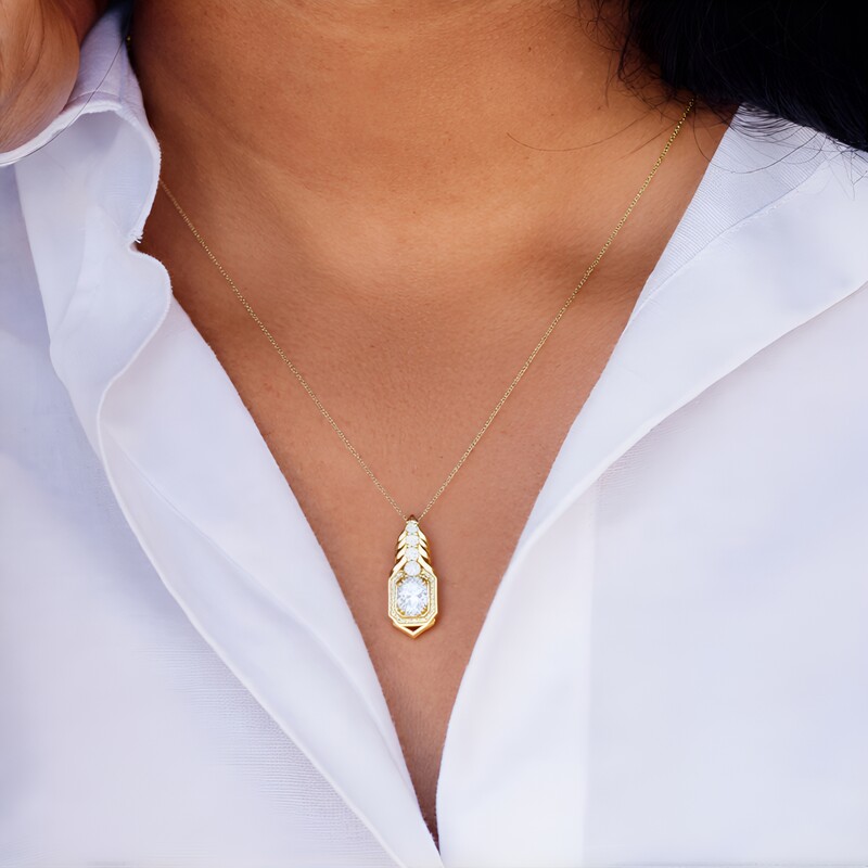 Ciondolo in oro con Danburite (de Melo)