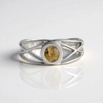 Anello in argento con Zircone Giallo