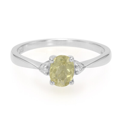 Anello placcato in platino con Tormalina Cuprian