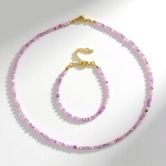 Parure in argento con Kunzite