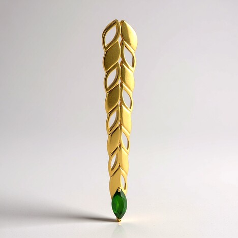 Ciondolo in argento con Diopside Russo (SAELOCANA)