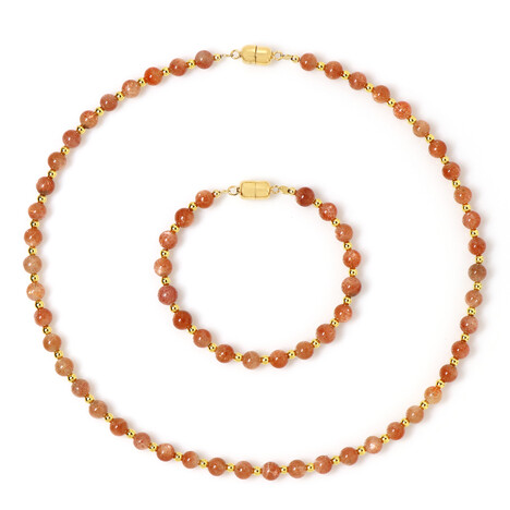 Zilveren set met zonnestenen (Riya)