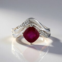 Anello in argento con Rubino del Madagascar (de Melo Essence)