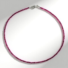 Collana in argento con Rubino Mozambico (Riya)