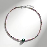 Collier en argent et Néphrite (MONOSONO COLLECTION)