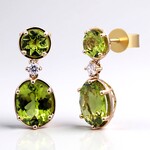 Orecchini in oro con Peridoto Dashihe  (CIRARI)