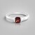 Bague en argent et Grenat du Mozambique