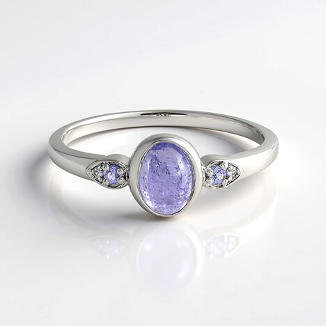 Anello in argento con Tanzanite
