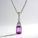 Collana in oro con Zaffiro Rosa (CIRARI)