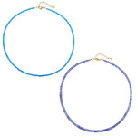 Collana in argento con Apatite Blu Neon