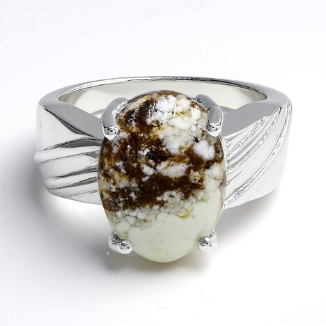 Anello in argento con Magnesite