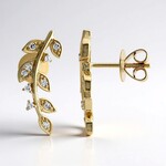 Orecchini in oro con Diamante I1 (H) (de Melo Gold)
