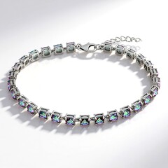 Bracelet en argent et Quartz mystique