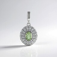 Pendentif en argent et Grenat vert menthe de Merelani