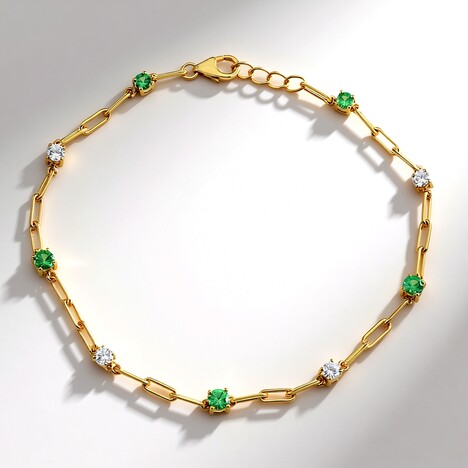 Bracciale in argento con Lemshuku Tsavorite