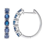 14K Ceylon Blue Sapphire Gold Earrings (CIRARI)