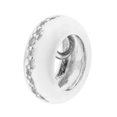 Zilveren hanger met witte topaasstenen (MONOSONO COLLECTION)