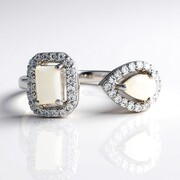 Anello in argento con Opale di Welo (Adela Silber)