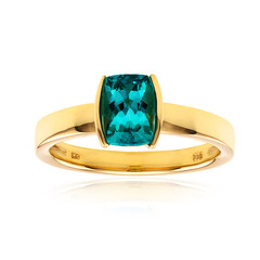 Anillo en oro con Apatita de Paraiba (CUSTODANA)