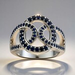 Anello in argento con Zaffiro Blu