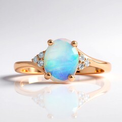 Anello in oro con Opale di Welo AAA