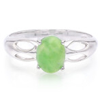 Zilveren herenring met een keizerlijk chrysopraas