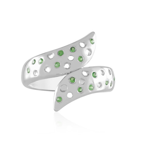 Zilveren ring met Tanzania Tsavorieten (de Melo)