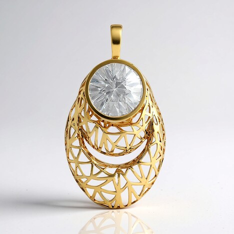 Ciondolo in oro con Zircone (Ornaments by de Melo)